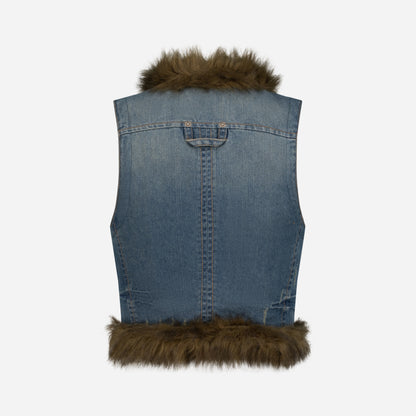 MNG Jeans Denim-Fur Vest